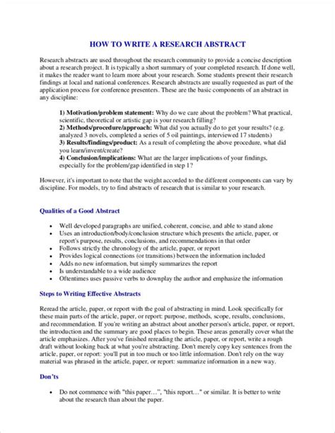 Research Abstract Template