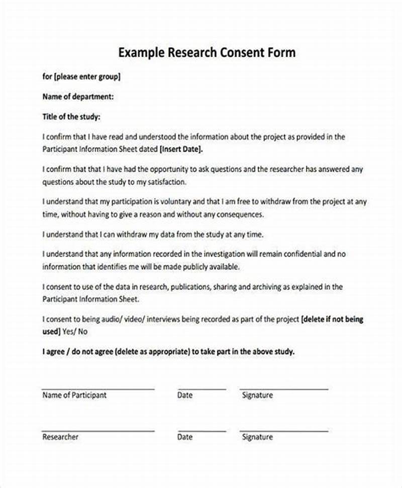 Research Consent Form Example