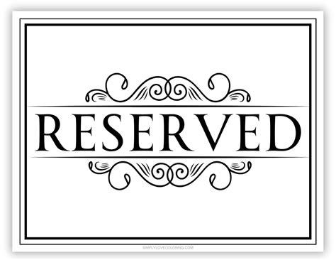 Reserved Sign Template