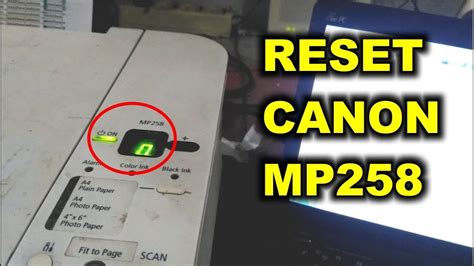 peringatan reset Canon MP258