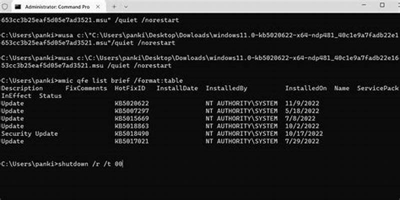 Reset Windows Update Catalog Command Line