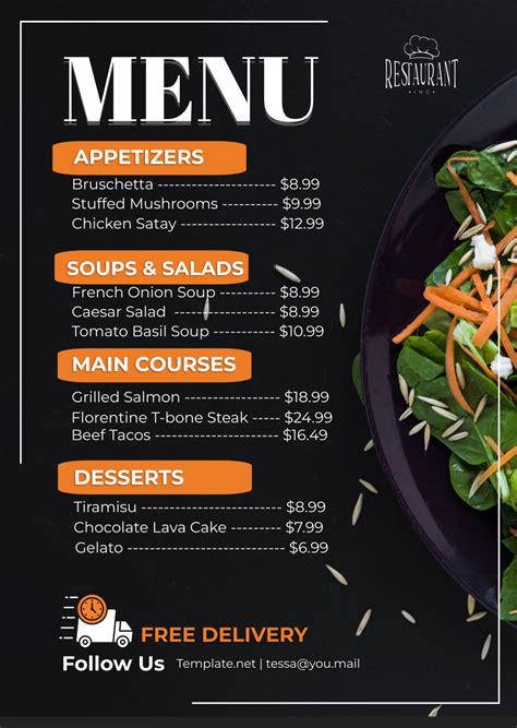 Restaurant Menu Design Templates