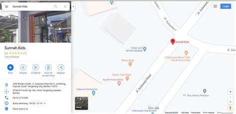 Restoran tidak ditemukan pada Google Map