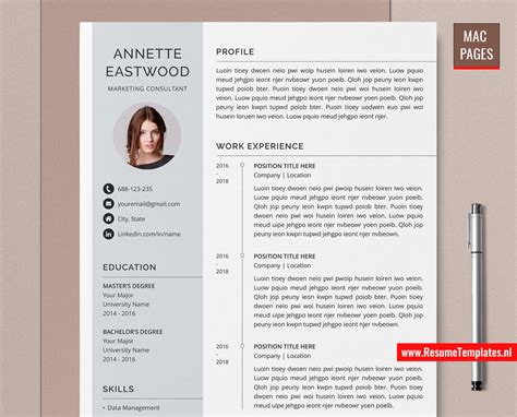 Resume Template For Mac