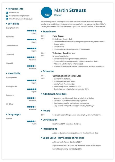 Resume Template For Teenagers