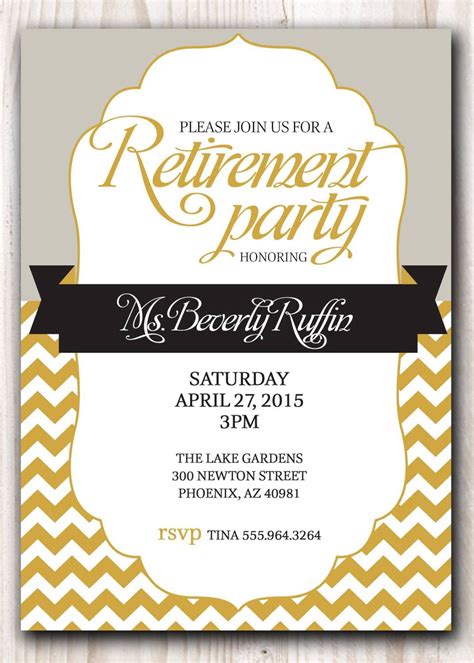 Retirement Party Invitation Template