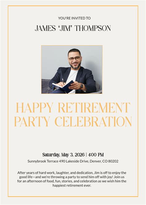 Retirement Party Template