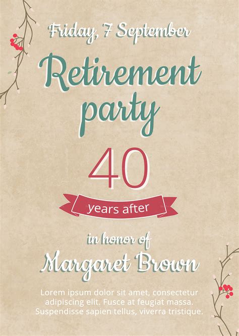 Retirement Party Template Flyer