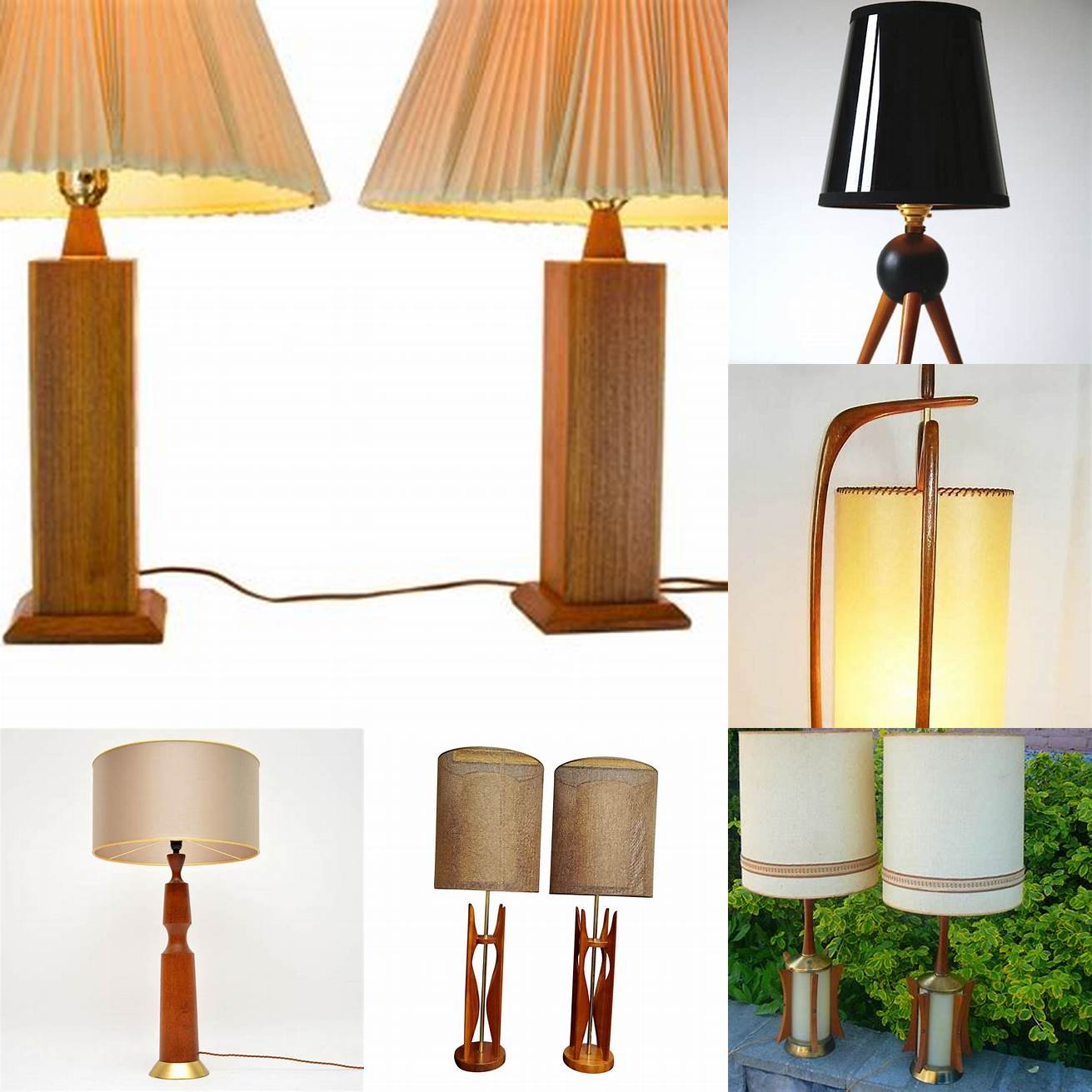 Retro Teak Furniture Table Lamp