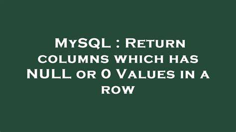 Return 0 if field is null in MySQL