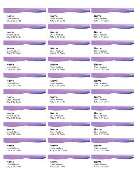 Return Address Template Word
