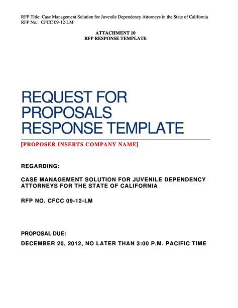 Rfp Template Example