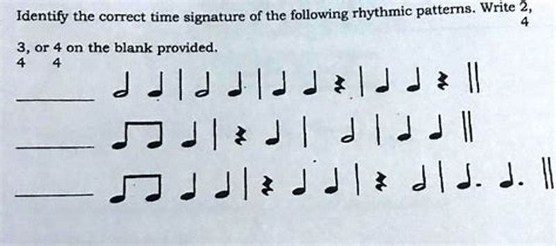 Rhythmic Pattern 4 4 Time Signature Example