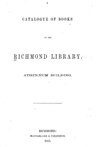 Richmond Library Catalogue Search