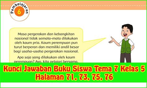 Ringkasan Materi Tema 7 Halaman 71 Kelas 5 Indonesia