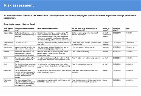 Risk Assessment Report Template