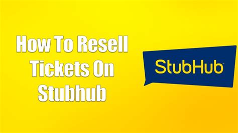 Risks of Reselling Tickets on StubHub