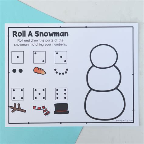 Roll A Snowman Printable