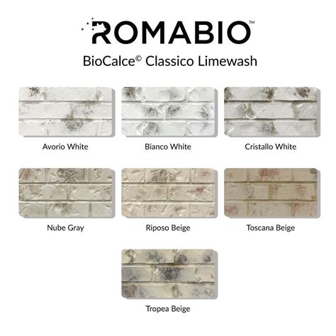 Romabio Limewash Color Chart