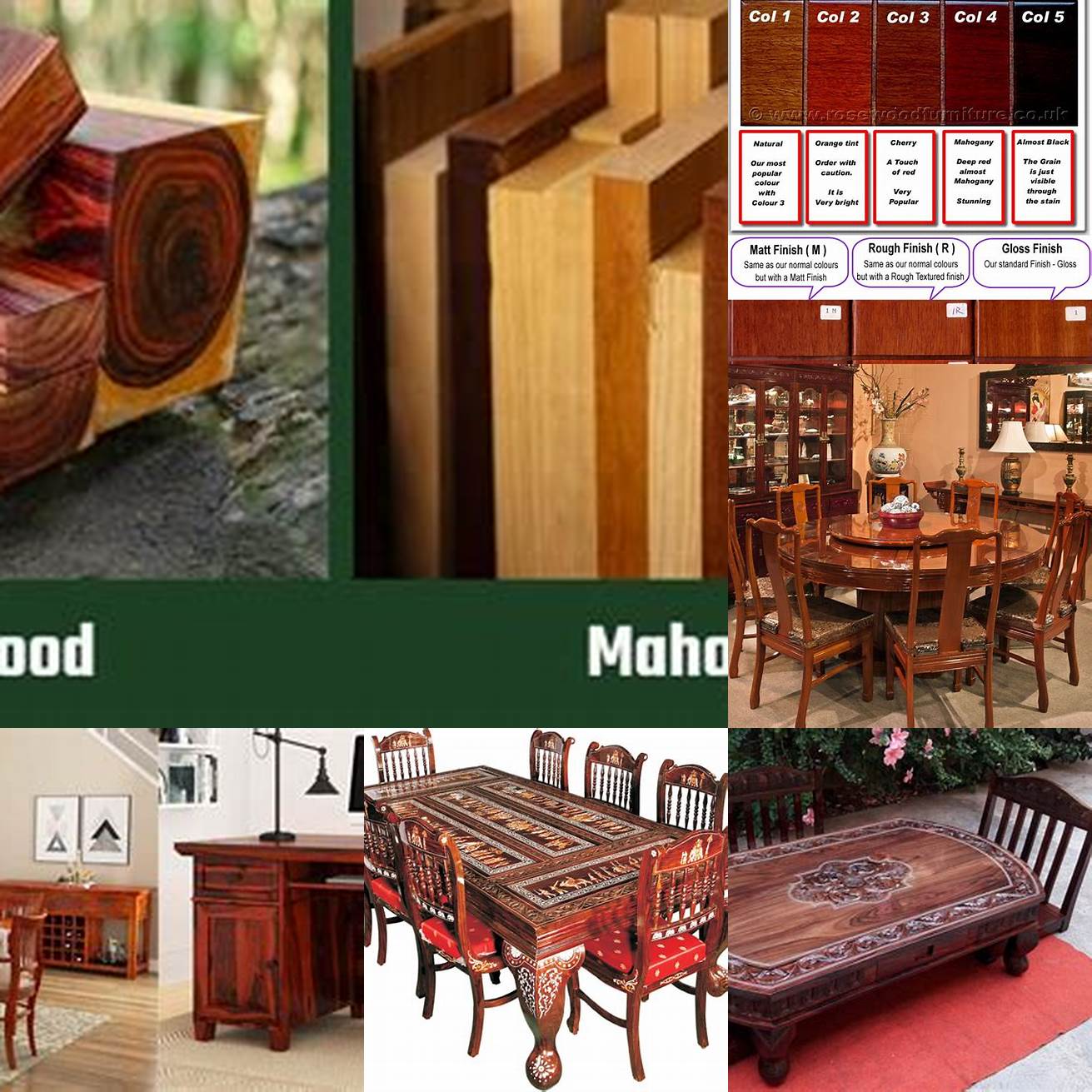 Rosewood furniture comparison