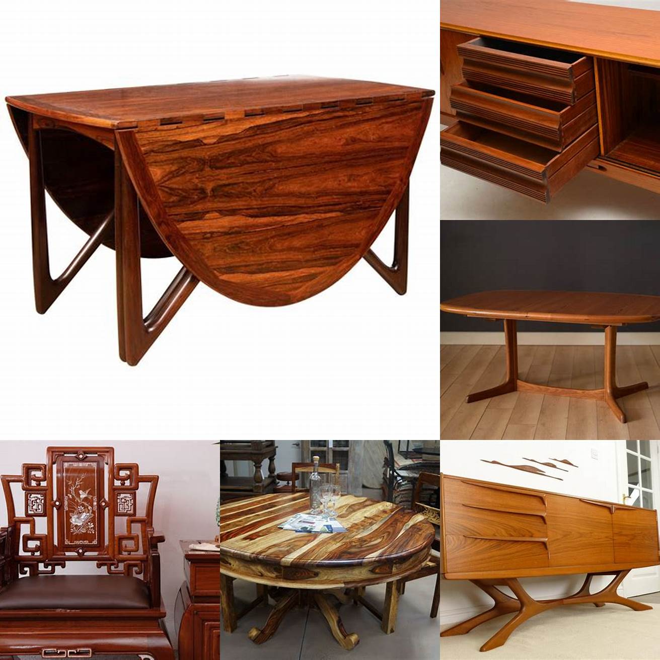 Rosewood furniture vs teak furniture