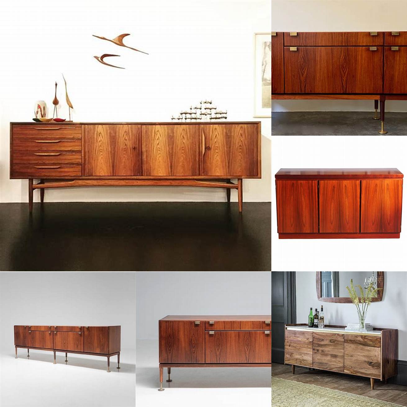 Rosewood sideboard with organic shapes
