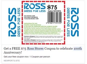 Ross Printable Coupons