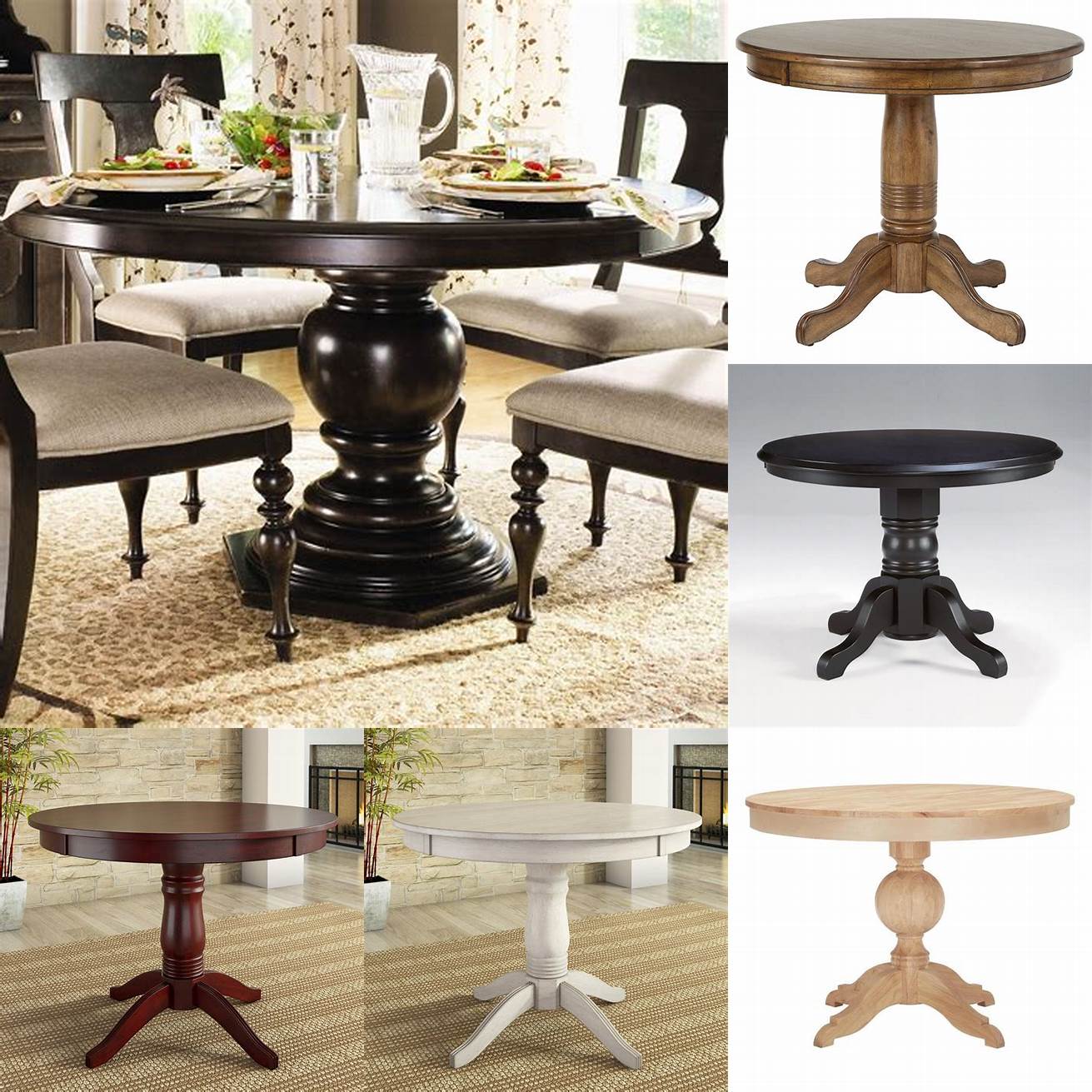 Round table with pedestal base