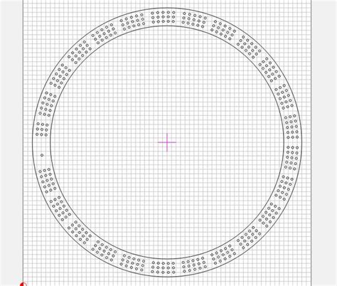 Round Cribbage Board Template