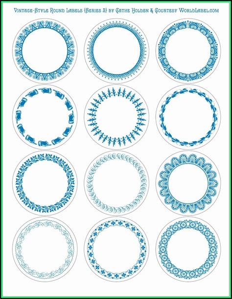 Round Label Templates