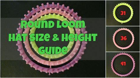 Round Loom Size Chart