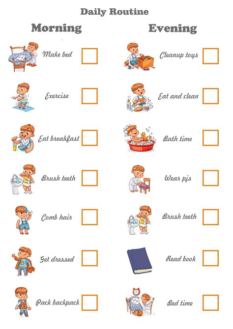 Routine Chart For Kids
