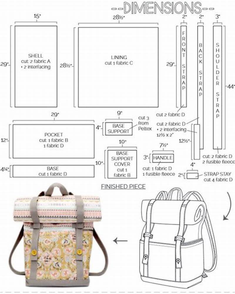 Rucksack Backpack Sewing Pattern