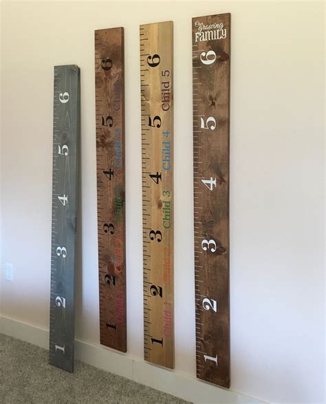 Ruler Growth Chart Wood