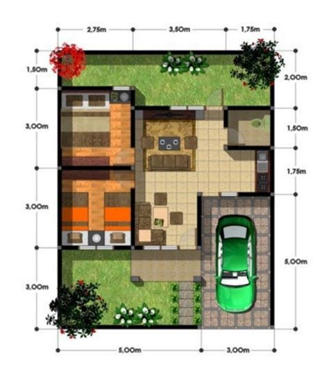 desain rumah 3 x 15 hemat lahan