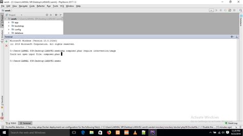 Running Composer returns Could not open input file composerphar