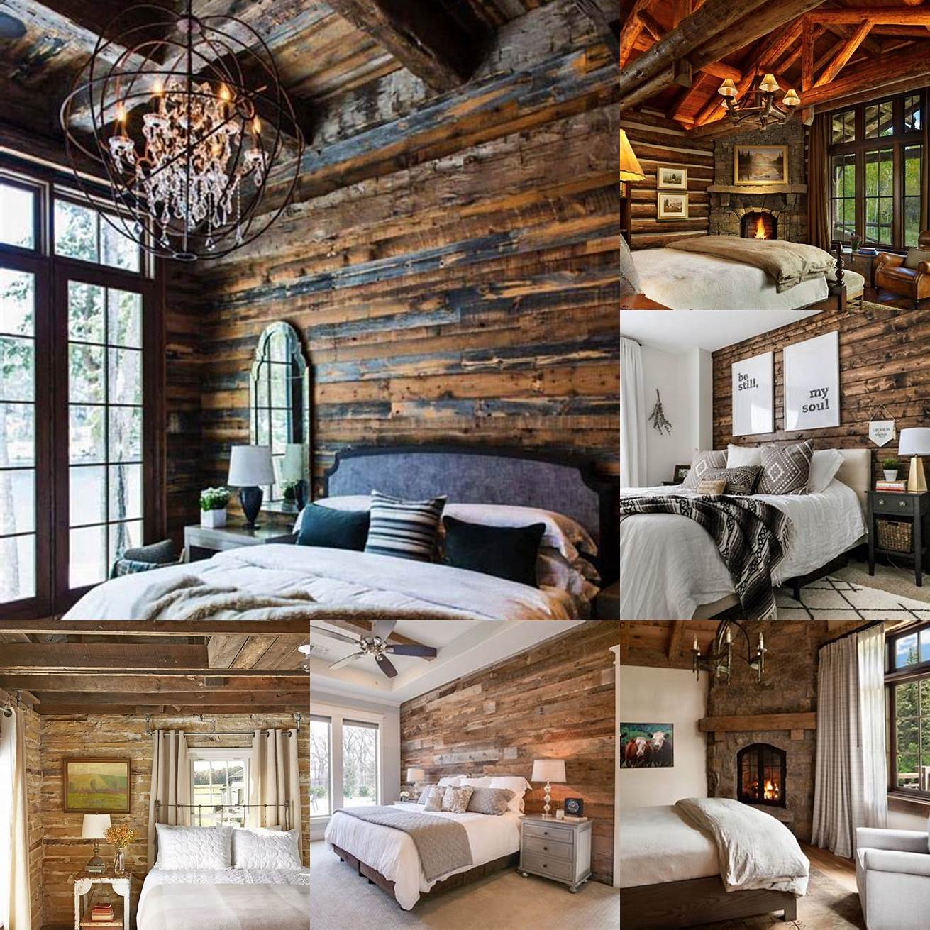 Rustic bedroom with wooden accents
