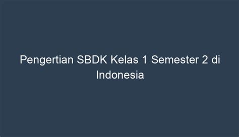 SBDK Indonesia