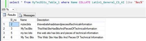 SQL Case Sensitive String Compare
