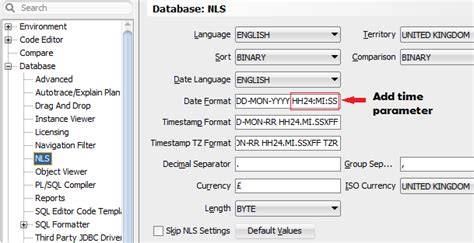 SQL Developer is returning only the date not the time How do I fix this