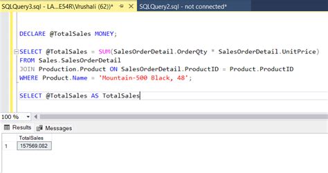 SQL Server SELECT INTO variable