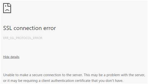 SSL Connection Error