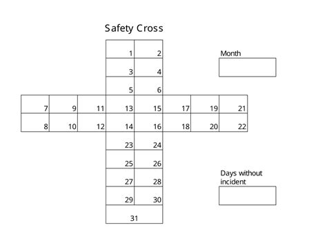 Safety Cross Template