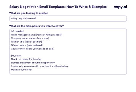 Salary Negotiation Template