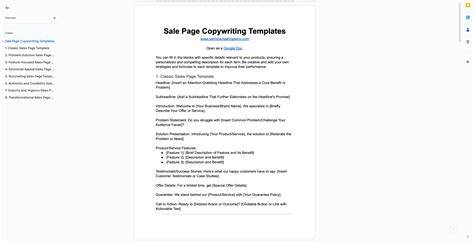 Sales Page Copy Template