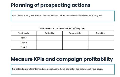 Sales Prospecting Template