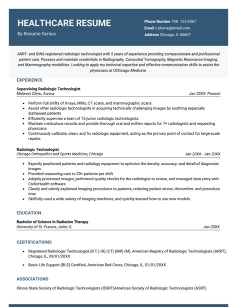 Sample Medical Resume Templates