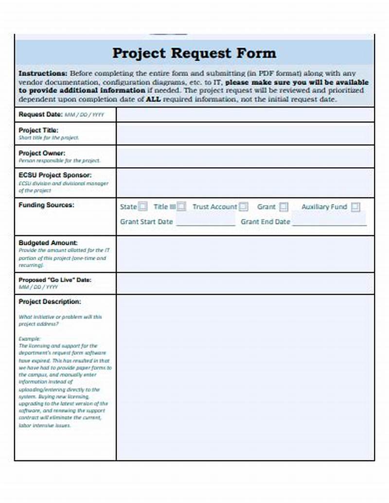 Sample Project Request Form