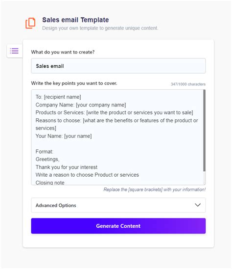 Sample Sales Email Templates