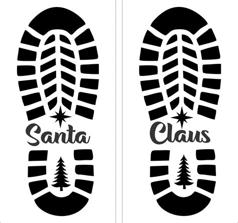 Santa Footprint Template Free